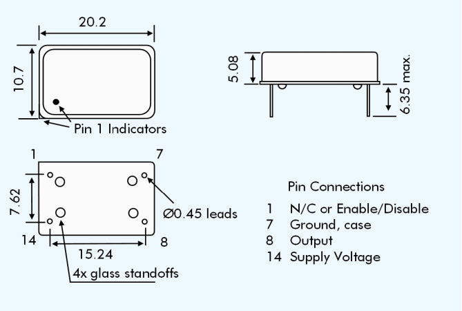 DIP14 Crystal Oscillator