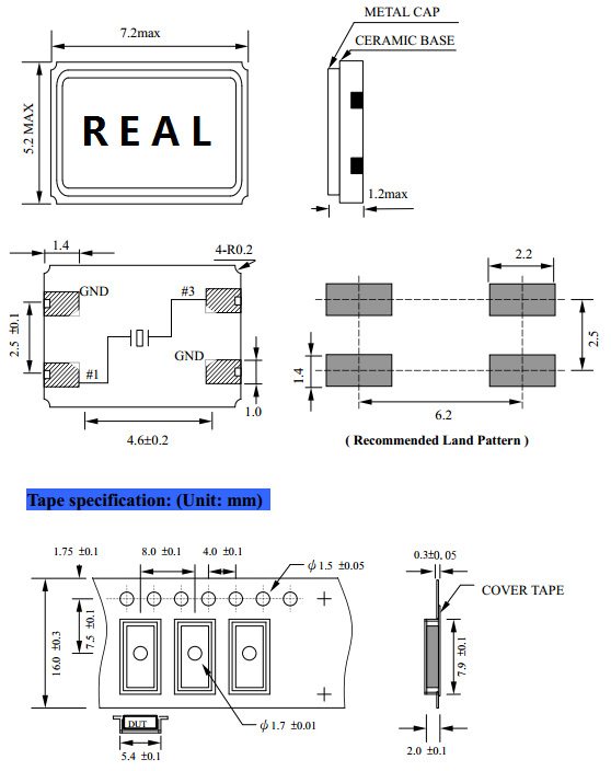 7050SMD Series Crystal Resonator